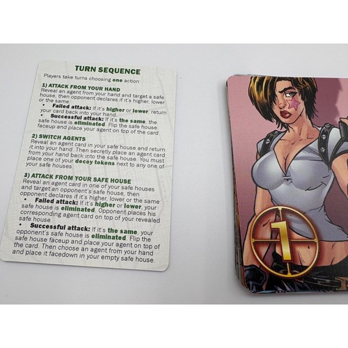 Agent Hunter Card Game By AEG 2-Player Strategy Game Ages 12 & Up COMPLETE - Picture 4 of 5