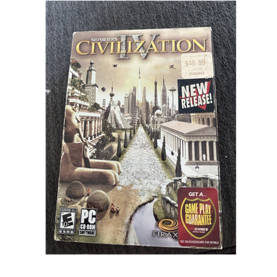2K Games Sid Meier's Civilization IV PC CD-ROM Strategy Game w/ Manual 2005