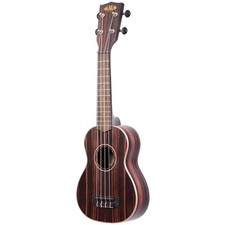 KALA KA-EBY-S Soprano Ukulele Striped Ebony with Case