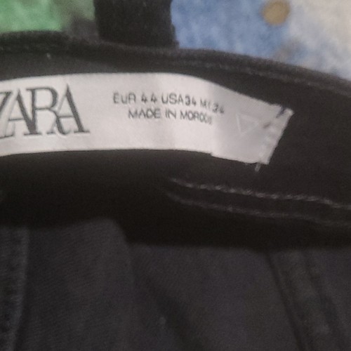 Zara Men’s Straight Leg Black Jeans Regular Fit Size 34 Inseam 34 in