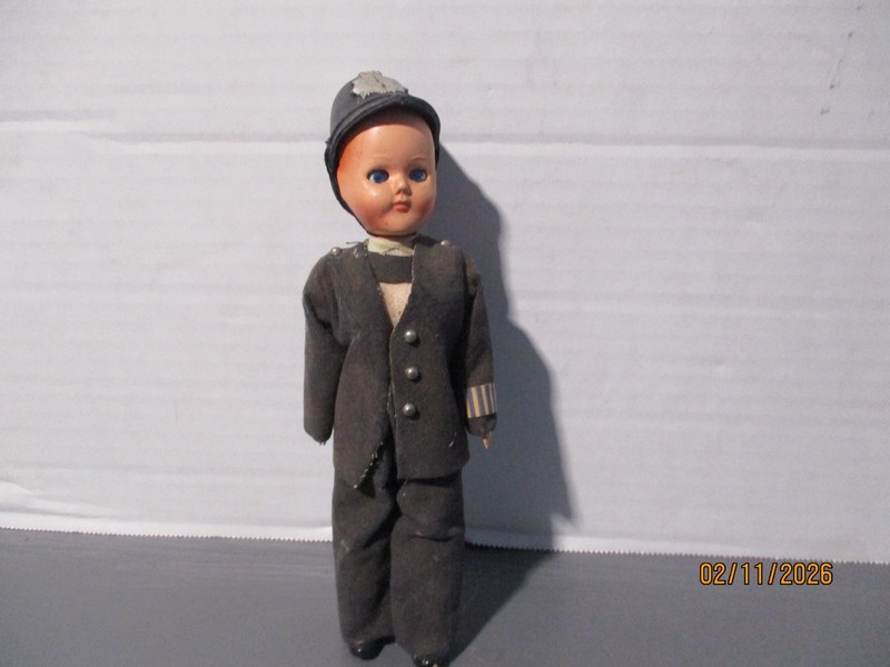 VINTAGE CELLULOID ENGLISH BOBBY DOLL