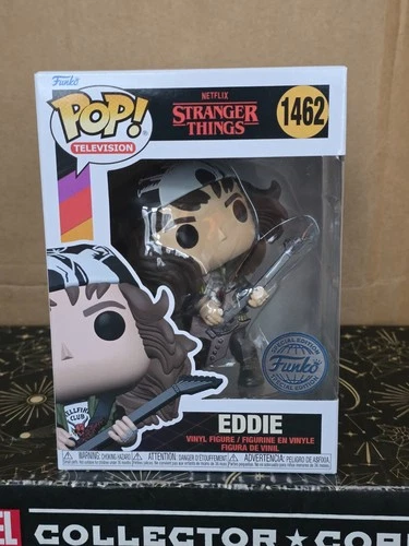 Funko Pop Vinyl - Television #1462 Eddie Metallic - New - Stranger Things - SE