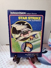 Star Strike Bandai Intellivision game Cartridge With Box, Manual And Overlays