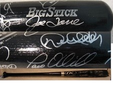 2000 Yankees SIGNED BAT Joe Torre Derek Jeter Mariano Rivera Clemens O'Neill
