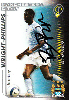 Manchester City FC Wright-Phillips Hand 05/06 Premiership Shoot Out Signed Card. - Picture 1 of 1