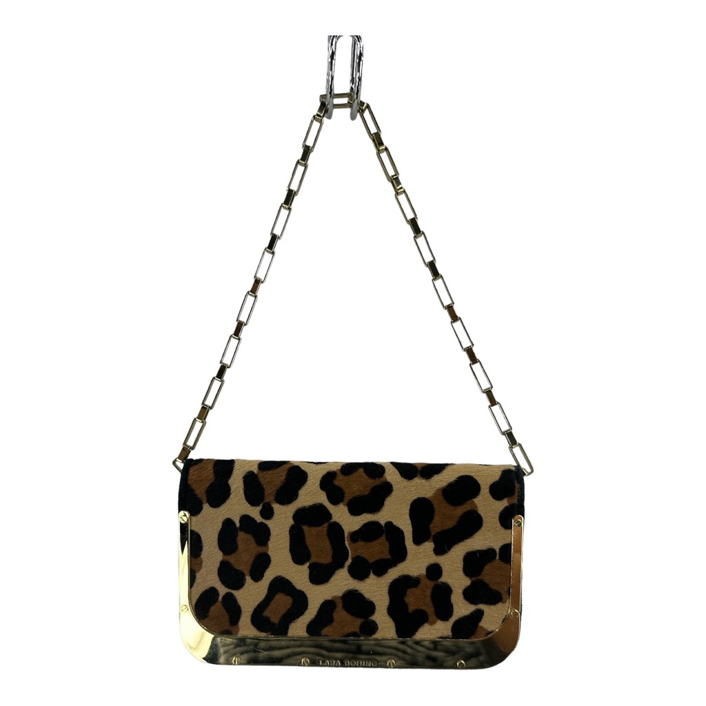 ✨希少✨ LARA BOHINC ララボーヒンク ハンドバッグ Lara Bohing Womens Shoulder Bag Beige Brown Leopard Baguette Snap