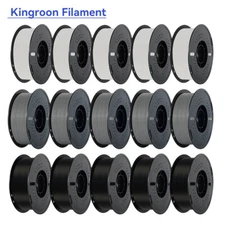 Kingroon Lot 10KG PLA PETG Matte High Speed 1.75 mm 3D Printer Filament Spools