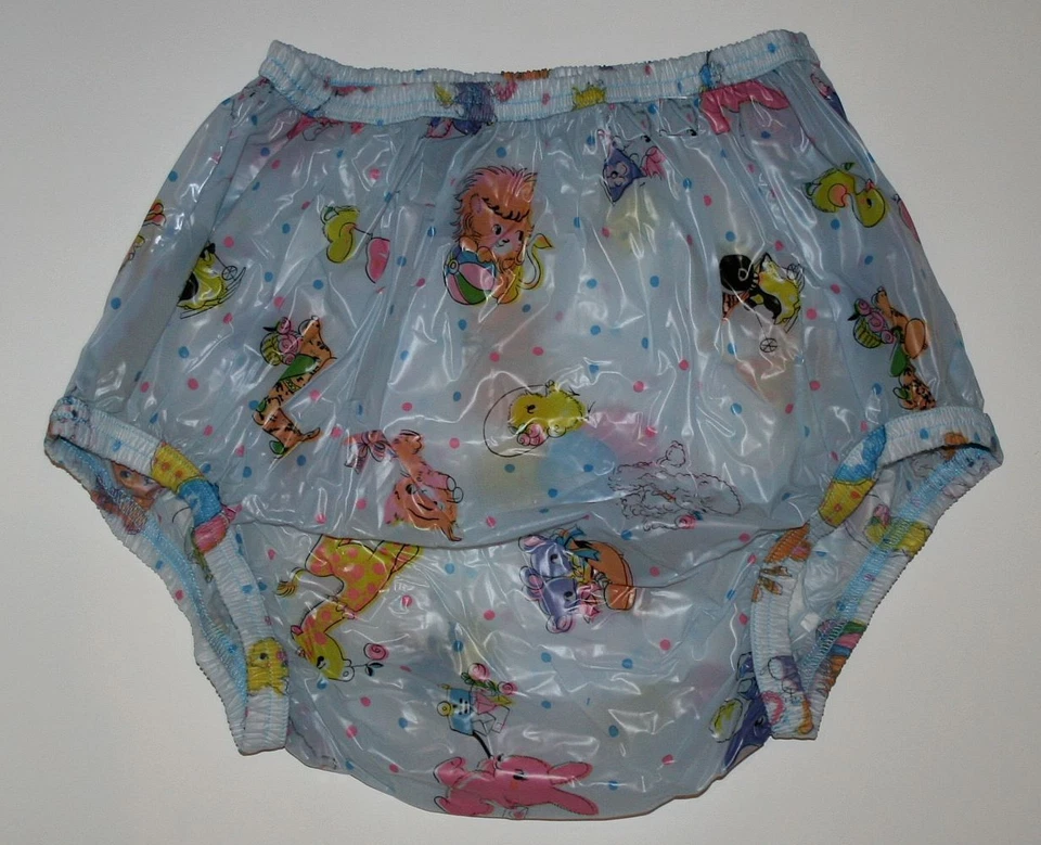 Haut PVC Couche-culotte En Cauoutchouc Incontinence Bébé Adulte Bleu Kid 3xs-4XL - Photo 3/3
