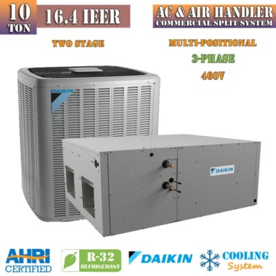 Daikin 10 Ton 16.4 IEER Central Air Conditioner Split System Two Stage 460V 3-Ph