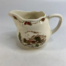 Figgjo Flint Norway Pottery Creamer Farm House Kitchen Figi Pattern 3.25 in