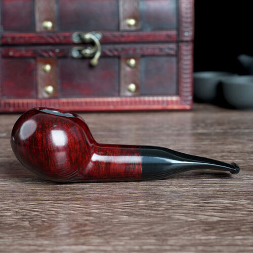 Freihand-briarpfeife Handgemachte Tabakpfeife 9mm Gebogener Stiel Kleine Pfeife - Bild 9 von 24