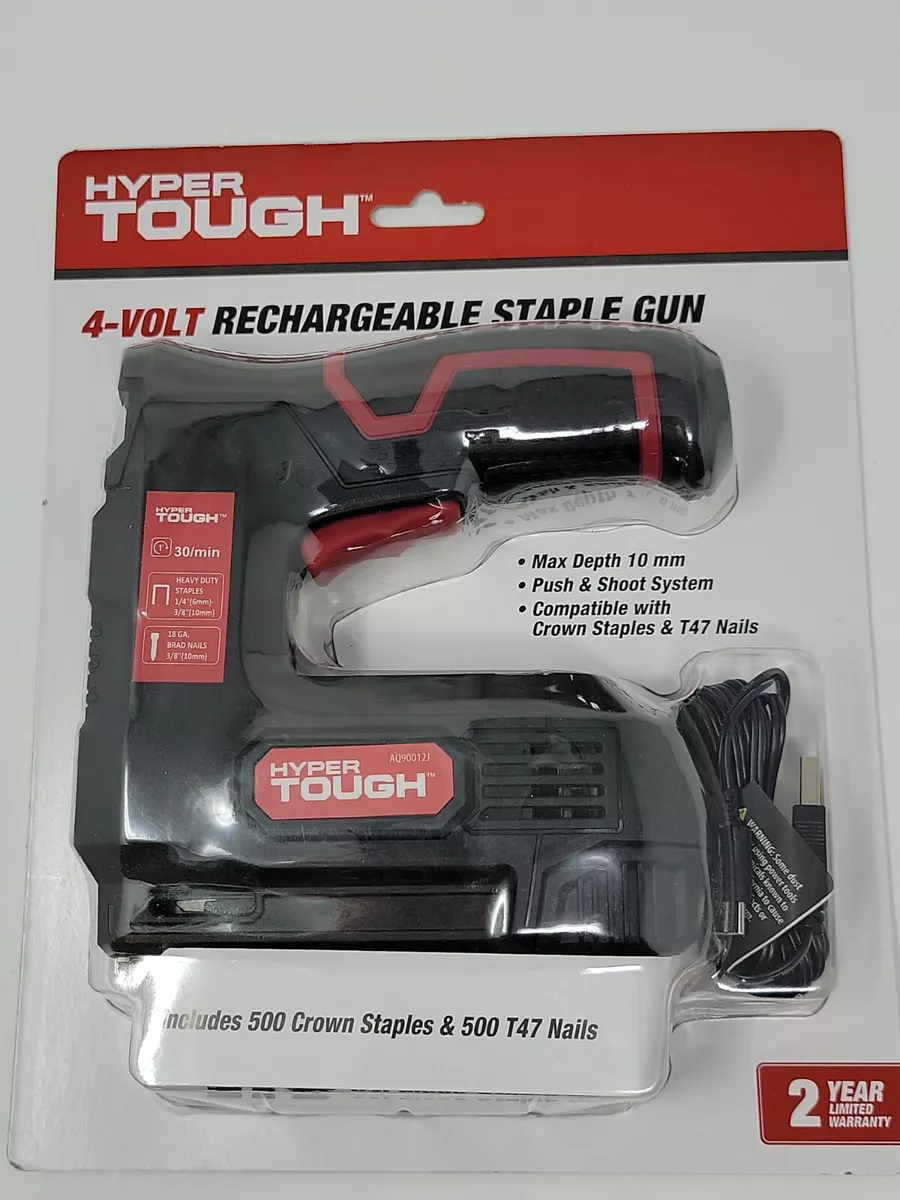 Hyper Tough 4 Volt Power Tool Cordless Staple Gun, AQ90012J