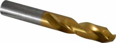 Hertel 1/2'' 135? Spiral Flute Cobalt Screw Machine Drill Bit TiN Finish, Righ...