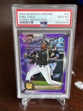2022 Bowman Chrome Base Purple #45 Oneil Cruz /250 - Pittsburgh Pirate - PSA 10
