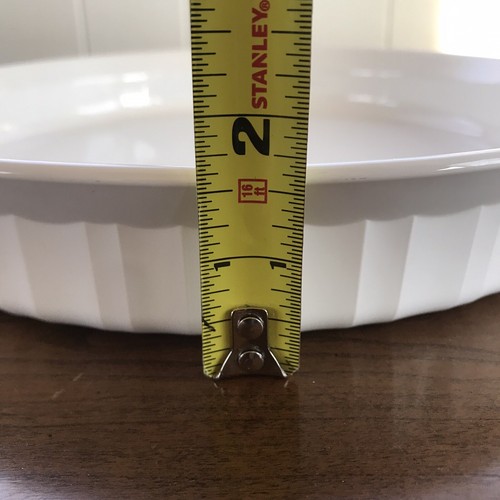 CorningWare 10" French White Quiche Tart Pie Pan Plate F-3-B - Picture 4 of 6