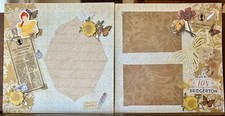 BRIDGERTON 2 PAGE 12X12 SCRAPBOOK LAYOUT HANDMADE LADY WHISTELDOWN PARTY PICS