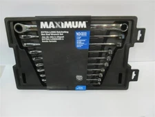 Maximum 058-0238-0, 8mm - 19mm Extra Long Ratcheting Box End Wrench Set, 10pc.