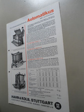 Alter Prospekt Teile-Reinigungsapparate Hahn & Kolb Stuttgart um 1930 🍀