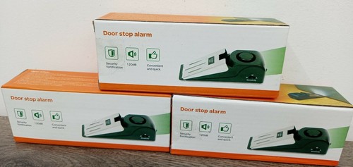 3-Pack Upgraded Door Stop Alarm -Great for Traveling Security Door Stopper Do... - Afbeelding 1 van 8