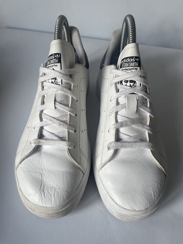Adidas Stan Smith White and Black Trainer Sneakers Holo Primegreen UK 3 - Picture 9 of 12