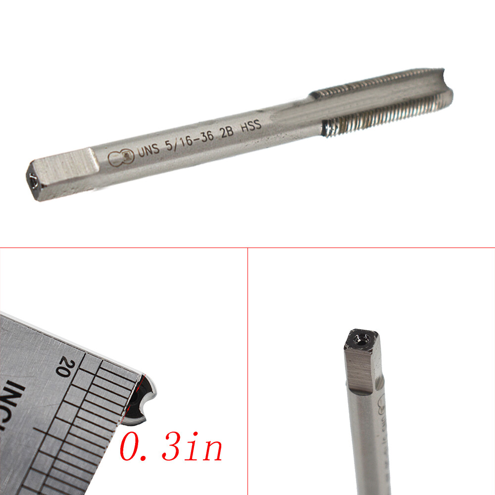 Robinet à Filetage Droit HSS 5/16 - 36 TPI - Outil De Coupe Pour Travaux De Taraudage
