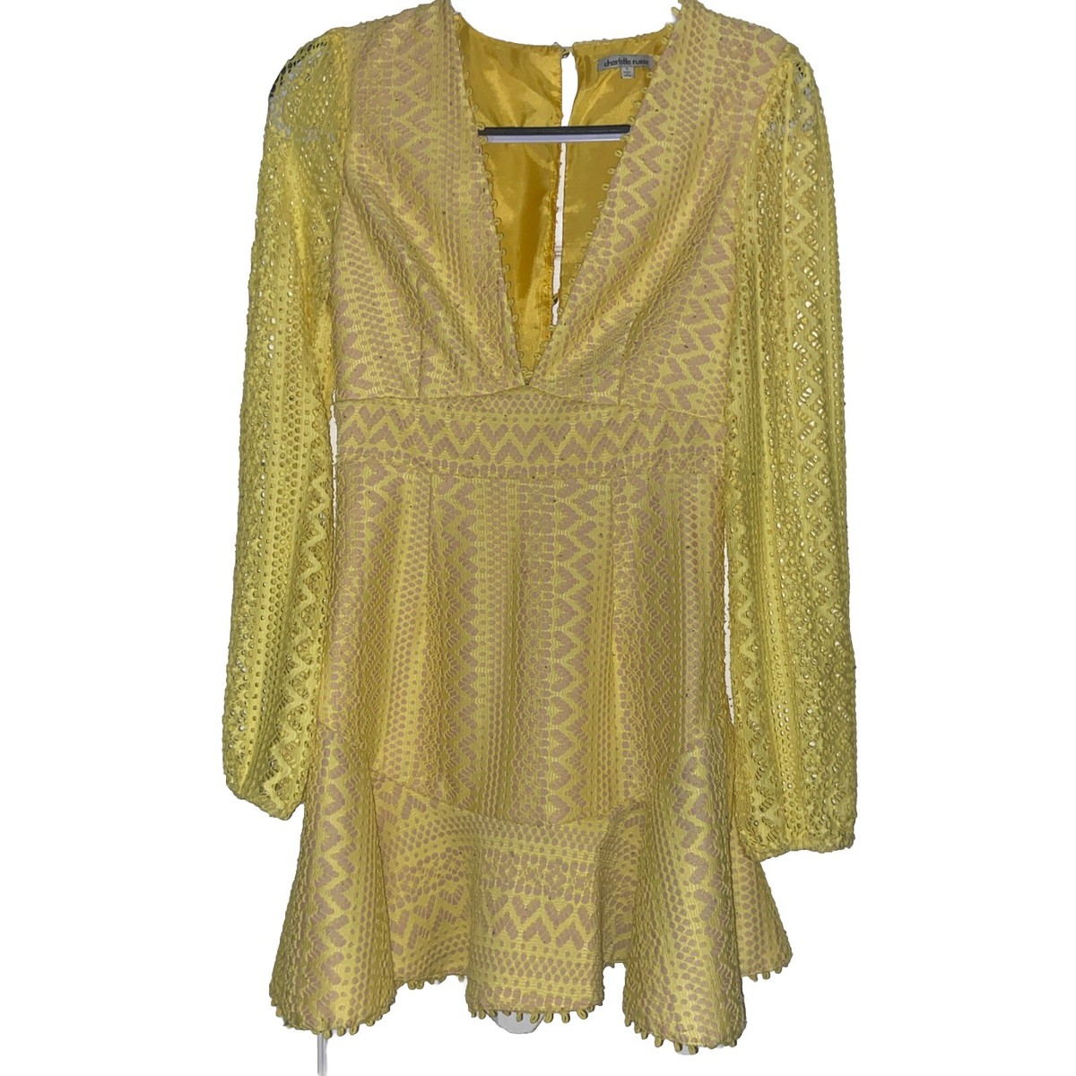 charlotte russe yellow lace dress Lace Tiered Mini Dress Charlotte Russe