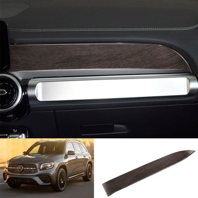 For Benz GLB 200 250 2020-2023 Oak Wood Grain Console Co-Pilot Dash Strip Trim