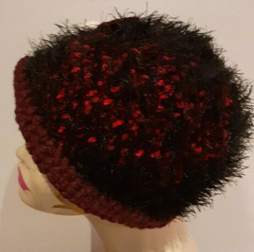 Cappello donna invernale fiori shabby berretto boho rose Natale - Foto 4 di 5