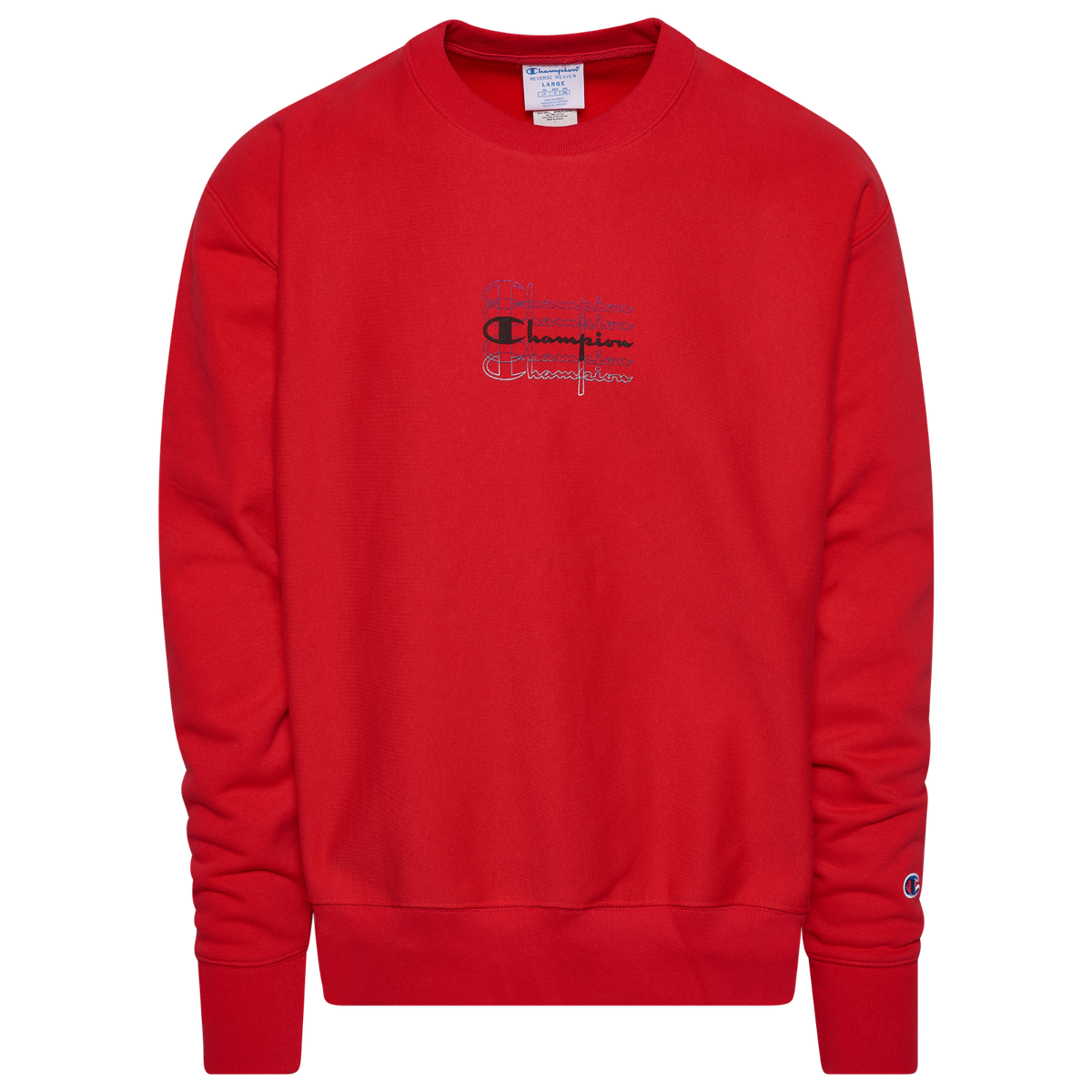 Champion Men's Red Gradient Vintage Reverse Weave Crew-Neck Pullover  Sweatshirt