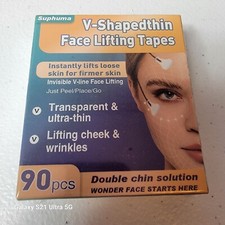 V Shaped Face Lifting Tape 90 Pieces Transparent Ultra Thin Lift Cheeks Wrinkles