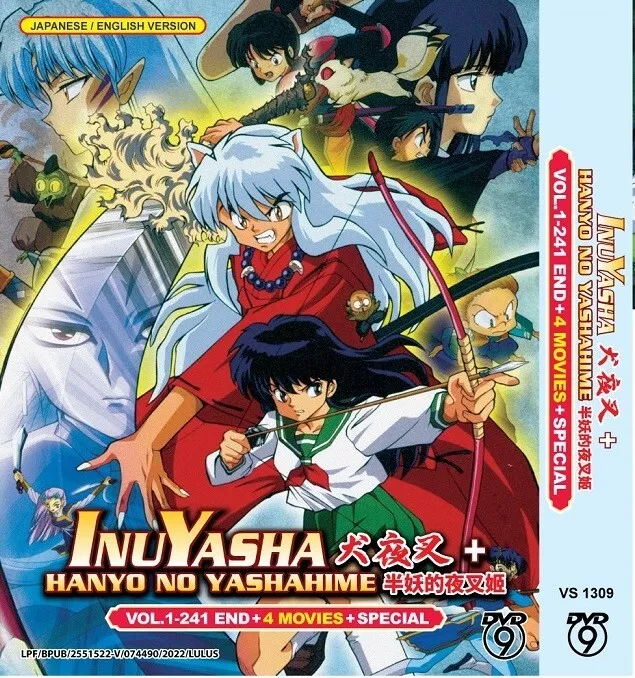 DVD Anime Inuyasha TV Series Season 1+2 +4 Movie + Hanyo No Yashahime  Season 1+2