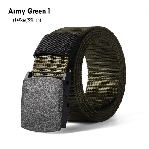 Unisex Fabric Woven Waistband Braided Belt Leather Buckle Waistband Canvas Belts - Picture 47 of 51