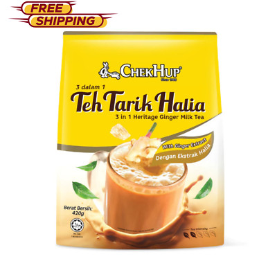 Teh Tarik Halia Ginger Milk Tea 2 Pack Chek Hup 3in1 (12 Sachets) Free Shipping