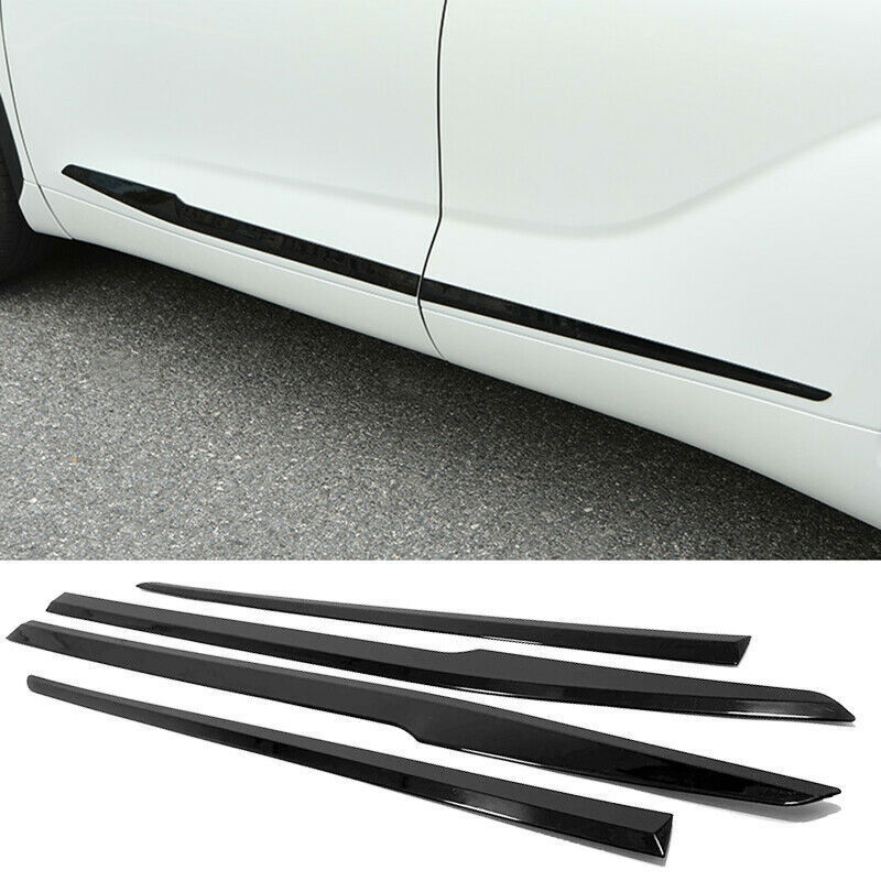 2020-2023 Glossy Black Side Door Body Guard Molding Trim For Toyota Highlander 2020-2023 Glossy Black Side Door Body Guard Molding Trim For Toyota Highlander