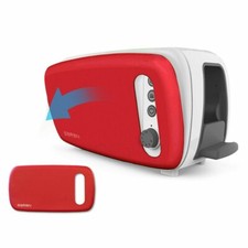 Seren Side Loading Toaster Removable Front Panel Cover, Red