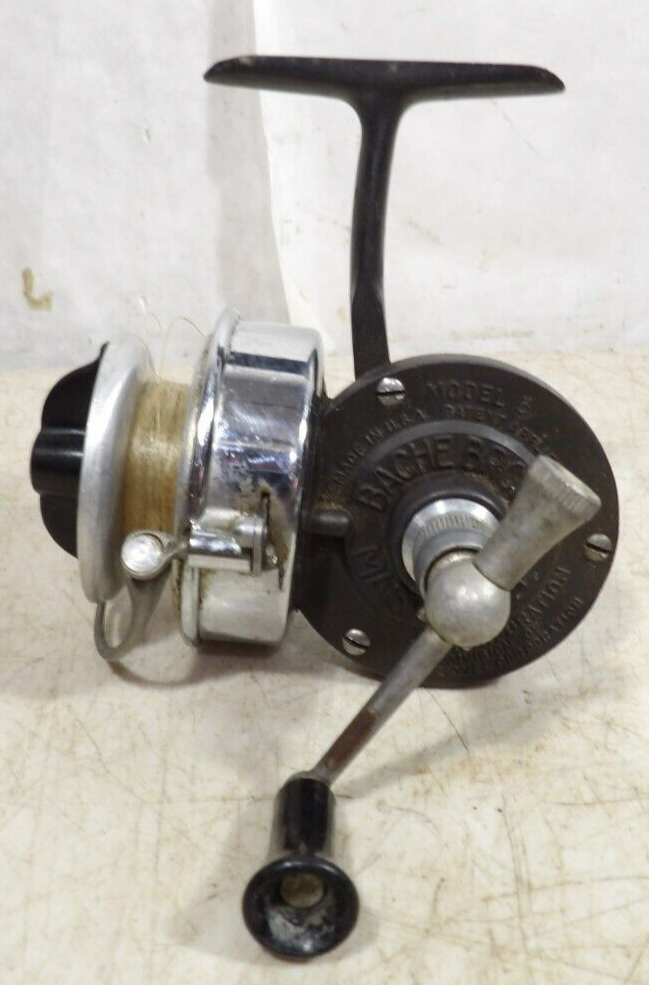 MOULINET DE PÊCHE vintage Airex/Lionel Bache marron