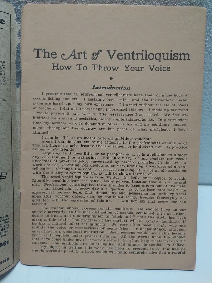Art of Ventriloquism How to Throw Your Voice by Callahan
