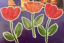 New WALLIES MOD TULIP FLOWER Cutouts Wall and Project Stickers 12117