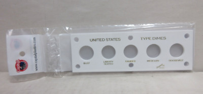 Capital Plastics Coin Holder #412C United States U.S. Type Dimes White Display
