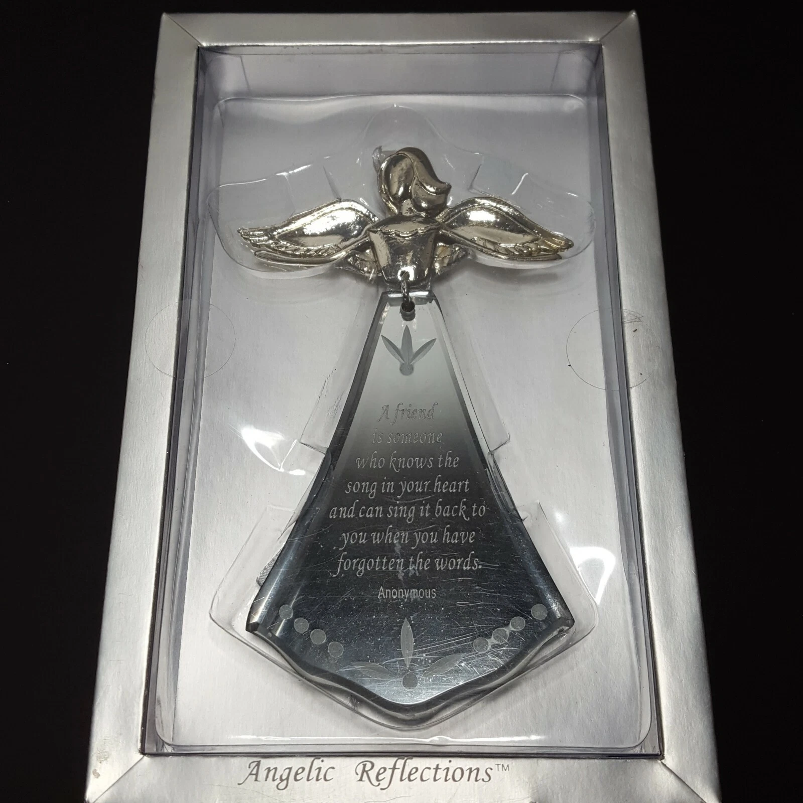 Angel Ornament Wall Hanging Pewter & Venetian Glass 2005 Best Friends