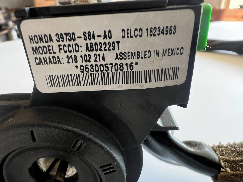 Interruptor de encendido Acura TL 1999-2003 bloqueo con llave e inmovilizador OEM 39730-S84-A0 Foto 4 de 4