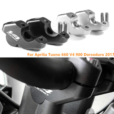 Lenker Riser Clamp Extend Adapter für Aprilia Tuono 660 V4 900 Dorsoduro 17-mm