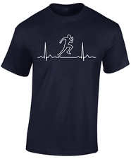 RUNNING ECG MENS T SHIRT RUNNER RUNNING TRAINING TOP GIFT IDEA PRESENT COOL