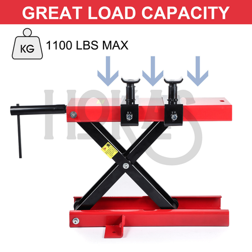 Heavy Duty 500kg Motorcycle Motor Bike Vehicle Stand Scissor Lift Jack Workshop - Picture 4 of 7