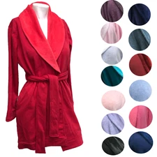 UGG Australia Blanche Plush Robe Shawl Collar Belted Spa High-low Hem UA6178W