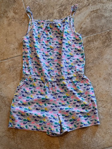 Vineyard Vines Girl's Size 10-12 Romper One Piece Pockets Whale Pattern