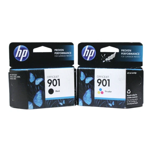 2PK Genuine HP 901 Ink Cartridge for Officejet J4525 J4580 J4640 J4680 EXP DATE - product listing photo