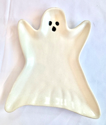 Pottery Barn Halloween Gus der Geist Steinzeug Vorspeise Teller 4er Set - Bild 2 von 4