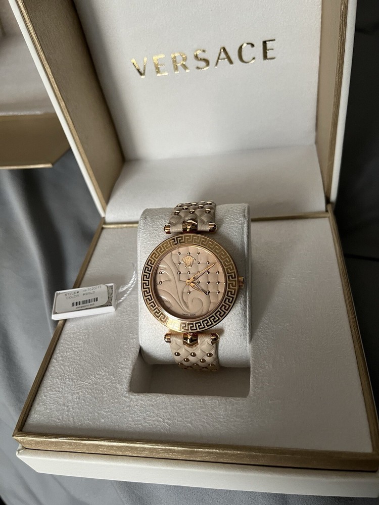 Versace Vanitas Ladies Watch NIB Model VK702001S Rose Gold