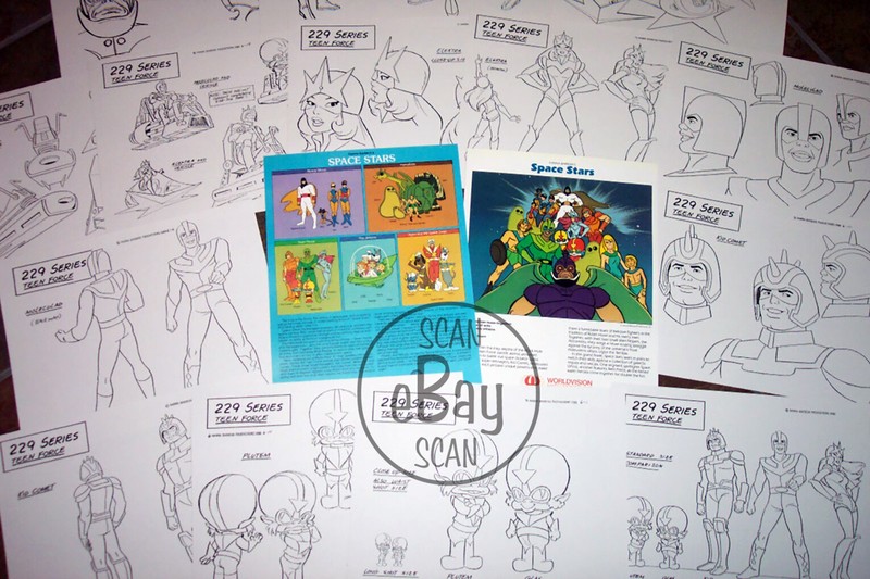 TEEN FORCE SPACE STARS ANIMATORS MODEL SHEETS HANNA BARBERA Art Reference Guide